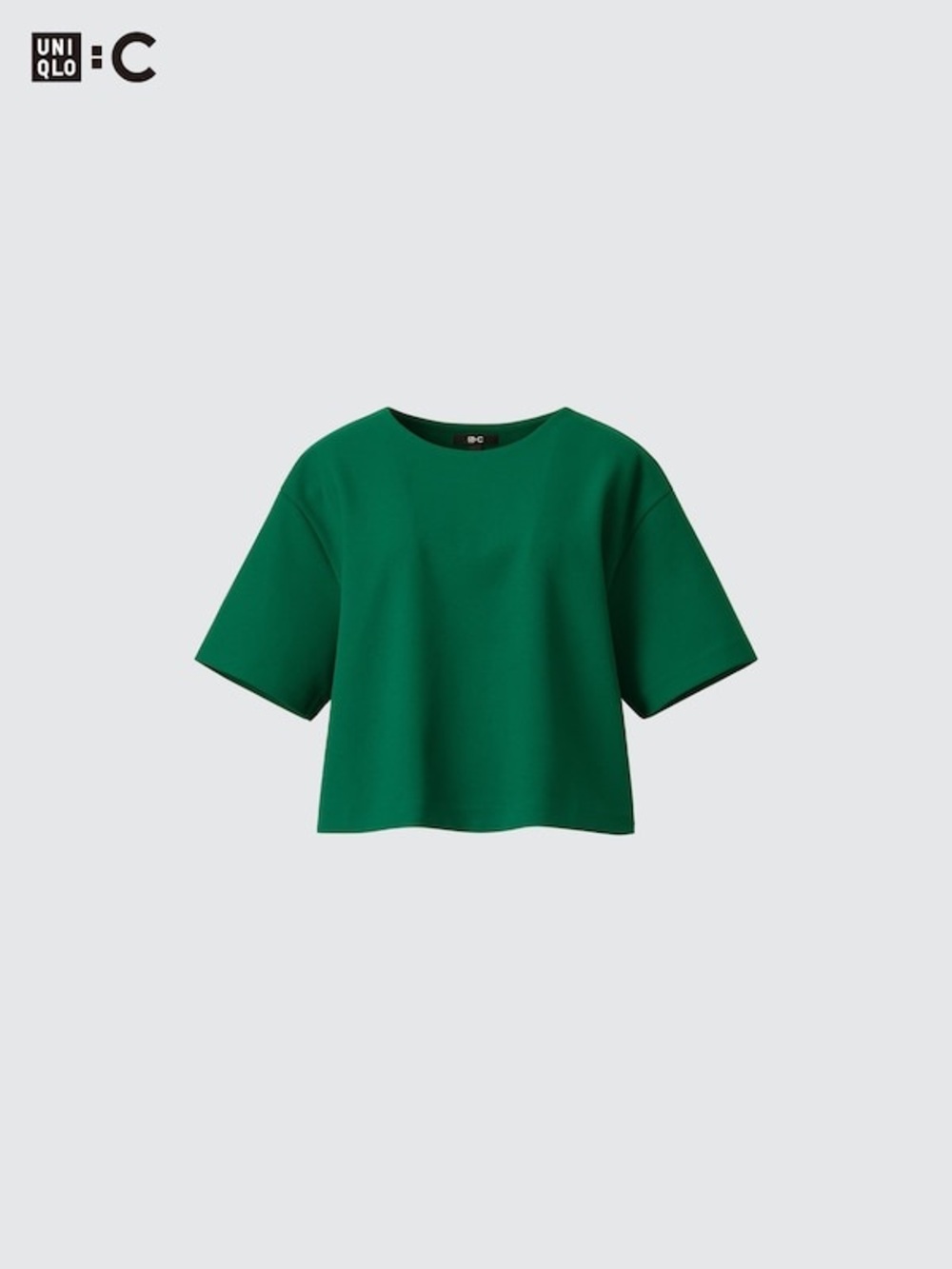 Uniqlo : C Boxy Short-Sleeve Top in Emerald Green LARGE